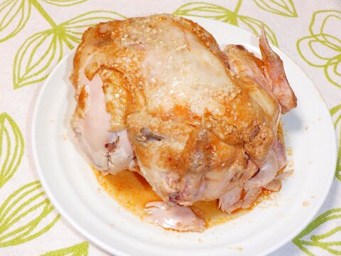 味付け簡単♪圧力鍋で丸鶏のスタミナ姿煮